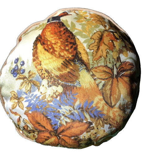 Pillow pheasant orange brown - pheasant,
