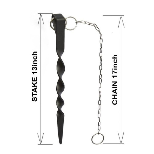 Black spiral ground stake for - spiral,