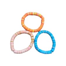 Set Of Colourful Clay Bead  Braclets