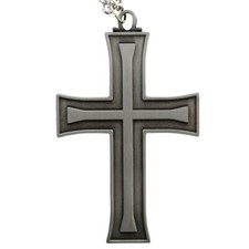 Reproduction WW2 German Protestant Army Chaplain Cross with Chain- Nickel Cross