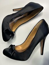 BADGLEY MISCHKA Ladies Shoes OPEL Black Satin  Stiletto Court  UK Size 6 Boxed
