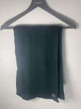 Lacoste Green Ribbed 100% Woollen Scarf