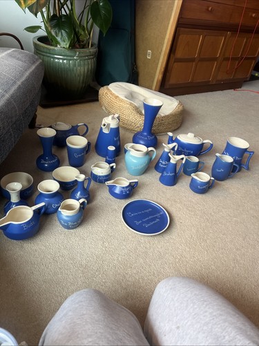 Blue devon pottery collection - devon,