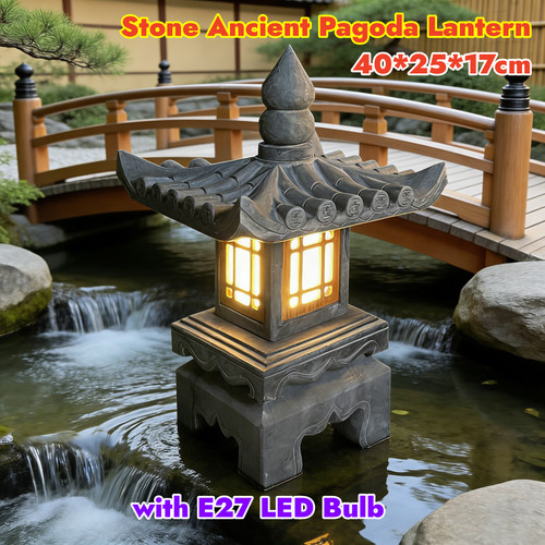 Stone ancient pagoda - stone, lantern