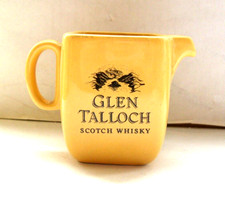 miniature glen talloch   scotch whisky water jug yellow  no makers mark in  VGC