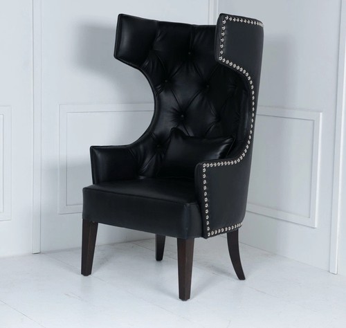 Luxury black high back - high, wing