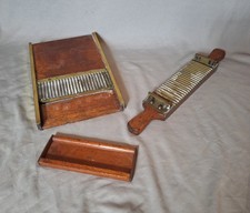 Antique Hand Rolling Medicinal Ball Machine - Brass & Hardwood c1890-1910