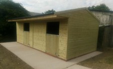 Double horse stable block - horse,