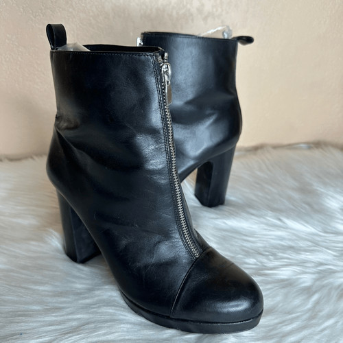 Zara black zip front - zara,