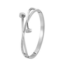 Nail Head Bangle Bracelet Women’s Stainless Steel Elegant Minimalist Jewellery 