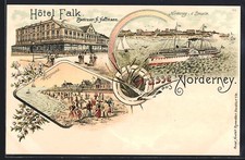 Lithograph Norderney, Hotel