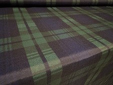 Lightweight Woven Nylon Fabric, Per Metre - Blackwatch Tartan - Navy & Green