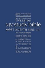 LIKE NEW 1984 NIV Study Bible Hardback. Pictorial Covers with Blue Cross Design
