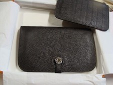 HERMÈS PARIS DOGON DUO LEATHER WALLET, PURSE,CARD CASE, together with its box.