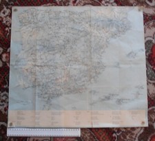 VINTAGE FOLDED MAP OF SPAIN