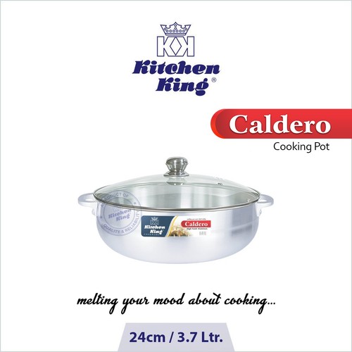 24cm caldero pot with glass - 24cm,