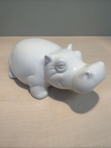 House hippo white porcelain - house,