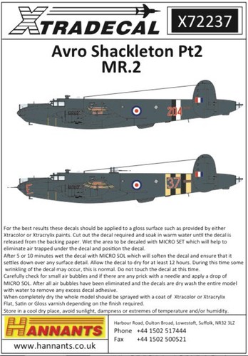 Xtradecal 72237 avro - 72237,
