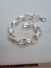 (1176)brand New Sterling Silver " TULIP" bracelet 9.25mm inch 20.93...7.6mm