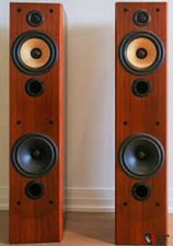 Bowers and Wilkins p5 floorstanding speakers, colour Cherry-red