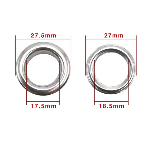 Stainless steel eyelets - stainless, hollow