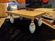 Vintage Bowling Alley Coffee Table - Genuine Reclaimed Bowling Alley Table Top -