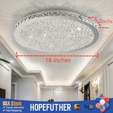 16" Modern Flush Mount Crystal