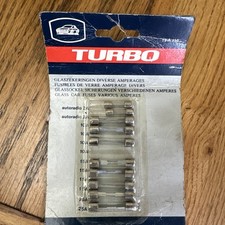 Classic Car Glass Fuse Set of 10, 15, 25 and 2 amp.