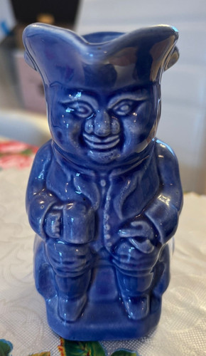 Rare blue glaze toby - blue, jug,
