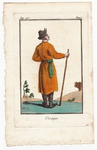 19th century cossack - century, engraving