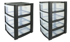 3 & 4 Plastic Drawers Storage