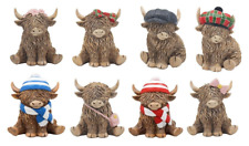 Happy Highland Cow Sitting