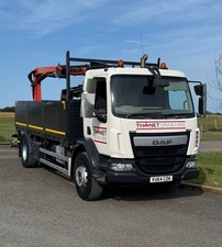 Daf LF 4x2 Dropside Flat with Palfinger Crane and Brick Grab