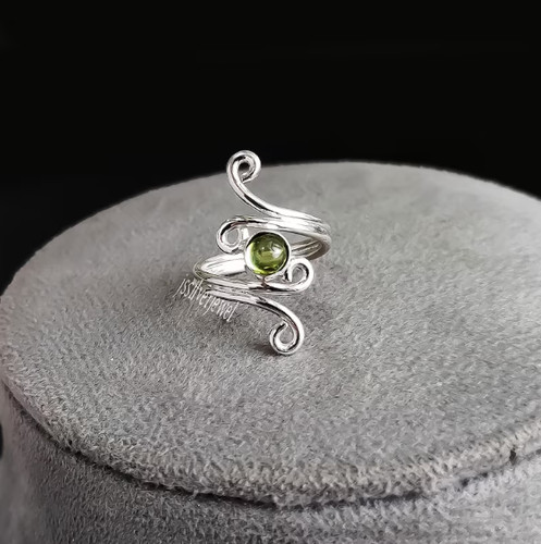 Handmade peridot ring 925 - handmade, ring,
