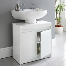 White Bathroom Sink Cabinet
