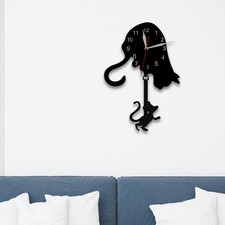 Wall Clock Home Decor Acrylic Ideal Gift Decorative Cute Animal Theme Creative