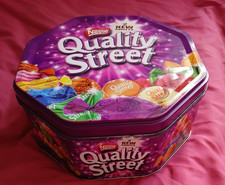 Vintage 2005 Quality Street Sweet Chocolate Empty Metal Tin Christmas Refill