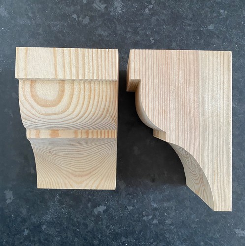 Wooden corbels pair shelf - pair,
