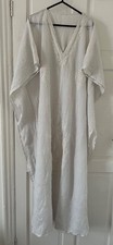 white maxi dress kaftan open sleeve size 56