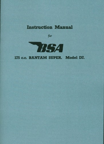 Bsa bantam manual - bsa, 175