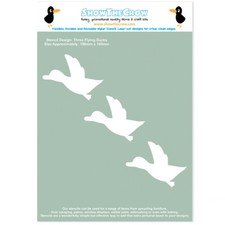 A4 Three flying Ducks stencil