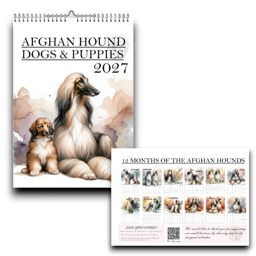 Afghan hound calendar - afghan,