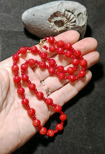 Art deco era red pressed - art,
