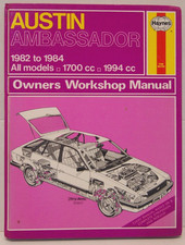 Haynes 871 Austin Ambassador  - 1982 - 1984 All Models Owners Workshop Manual