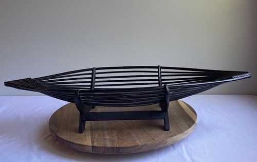 Wicker rattan wooden boat - wicker,