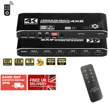HDMI Matrix Switch 4x2, 4K