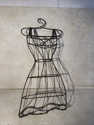 Vintage wire dress form wall - form,