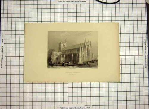 Original old antique print - antique,