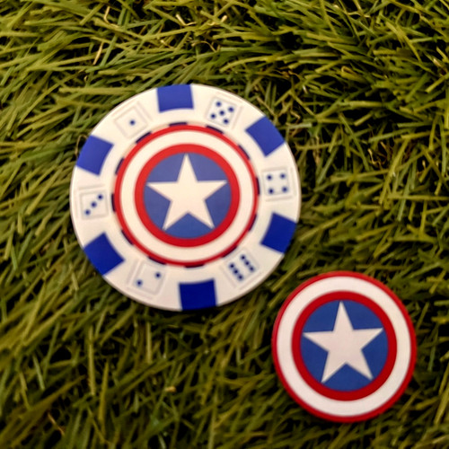 Capt america golf ball marker - golf,