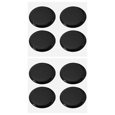 8x Car Door Lock Keyhole Stickers Protective Cap Trim Epoxy Cover 20mm Black